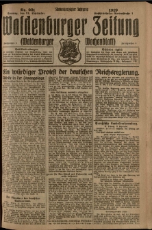 Waldenburger Zeitung, Jg. 65, 1919, nr 221