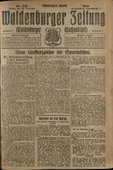 Waldenburger Zeitung, Jg. 65, 1919, nr 225