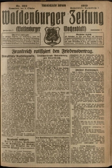 Waldenburger Zeitung, Jg. 65, 1919, nr 232