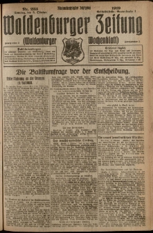 Waldenburger Zeitung, Jg. 65, 1919, nr 233