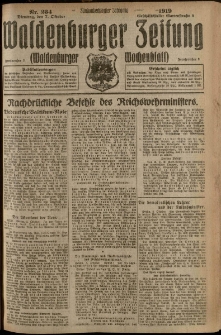 Waldenburger Zeitung, Jg. 65, 1919, nr 234