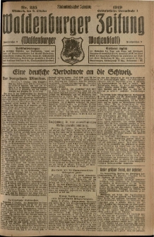 Waldenburger Zeitung, Jg. 65, 1919, nr 235