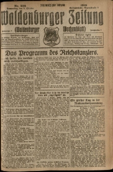 Waldenburger Zeitung, Jg. 65, 1919, nr 236