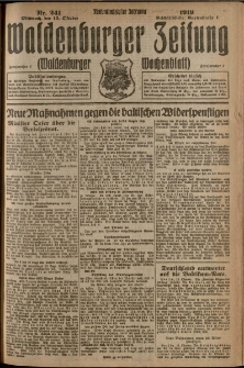Waldenburger Zeitung, Jg. 65, 1919, nr 241