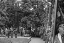 Cieplice - uroczystość pod Mieczami Piastowskimi ku czci poległych w II Wojnie Śiwatowej (fot. 1) [Dokument ikonograficzny]