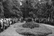 Cieplice - uroczystość pod Mieczami Piastowskimi ku czci poległych w II Wojnie Śiwatowej (fot. 2) [Dokument ikonograficzny]