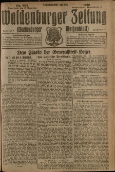 Waldenburger Zeitung, Jg. 65, 1919, nr 262
