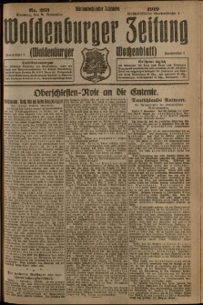 Waldenburger Zeitung, Jg. 65, 1919, nr 263