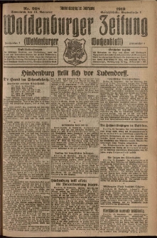 Waldenburger Zeitung, Jg. 65, 1919, nr 268
