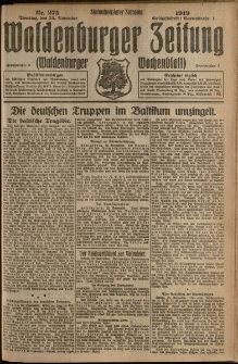 Waldenburger Zeitung, Jg. 65, 1919, nr 275