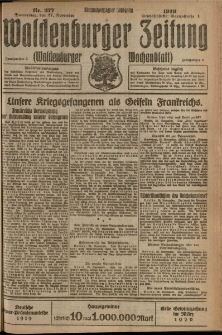 Waldenburger Zeitung, Jg. 65, 1919, nr 277