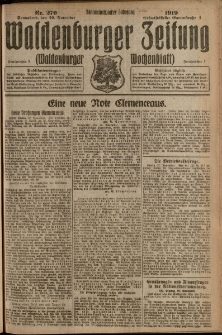 Waldenburger Zeitung, Jg. 65, 1919, nr 279