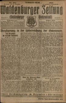 Waldenburger Zeitung, Jg. 65, 1919, nr 288