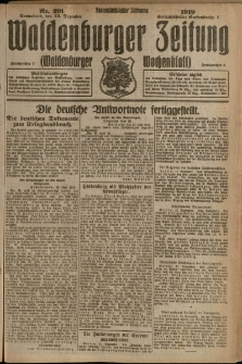 Waldenburger Zeitung, Jg. 65, 1919, nr 291
