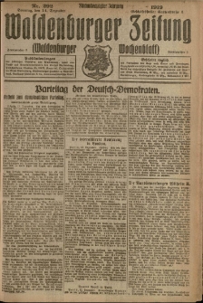 Waldenburger Zeitung, Jg. 65, 1919, nr 292