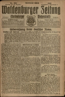 Waldenburger Zeitung, Jg. 65, 1919, nr 299