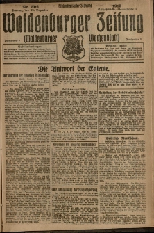 Waldenburger Zeitung, Jg. 65, 1919, nr 302