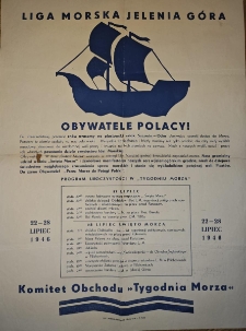 Liga Morska Jelenia Góra. Obywatele Polacy! - afisz [Dokument życia społecznego]