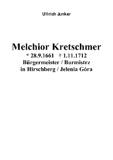 Melchior Kretschmer [Dokument elektroniczny]