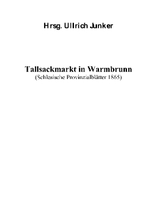 Tallsackmarkt in Warmbrunn [Dokument elektroniczny]