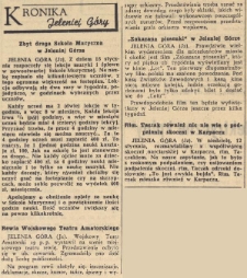 Kronika Jeleniej G&oacute;ry : zbyt droga Szkoła Muzyczna w Jeleniej G&oacute;rze