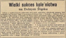 Wielki sukces kolejnictwa na Dolnym Śląsku