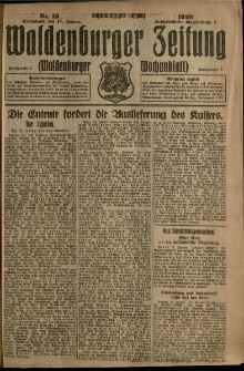 Waldenburger Zeitung, Jg. 66, 1920, nr 15