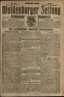Waldenburger Zeitung, Jg. 66, 1920, nr 20