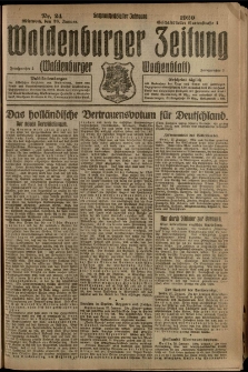 Waldenburger Zeitung, Jg. 66, 1920, nr 24