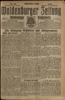 Waldenburger Zeitung, Jg. 66, 1920, nr 29
