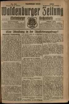 Waldenburger Zeitung, Jg. 66, 1920, nr 34
