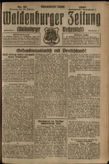 Waldenburger Zeitung, Jg. 66, 1920, nr 35