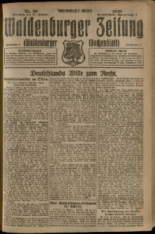 Waldenburger Zeitung, Jg. 66, 1920, nr 36