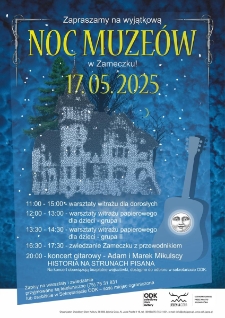 Noc muzeów w Zameczku - plakat [Dokument życia społecznego]