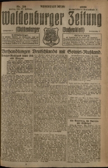 Waldenburger Zeitung, Jg. 66, 1920, nr 50