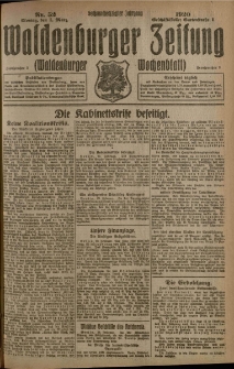 Waldenburger Zeitung, Jg. 66, 1920, nr 52