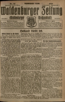Waldenburger Zeitung, Jg. 66, 1920, nr 57