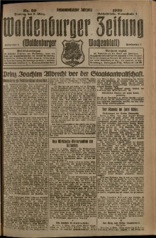 Waldenburger Zeitung, Jg. 66, 1920, nr 59