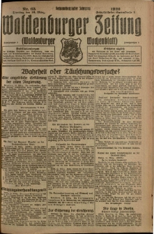 Waldenburger Zeitung, Jg. 66, 1920, nr 65