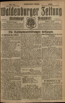 Waldenburger Zeitung, Jg. 66, 1920, nr 75