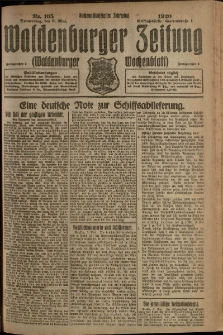 Waldenburger Zeitung, Jg. 66, 1920, nr 105