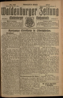 Waldenburger Zeitung, Jg. 66, 1920, nr 109