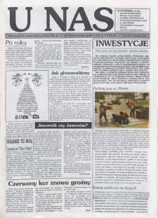 U Nas : miesięcznik jaworzyński, 1993, nr 8