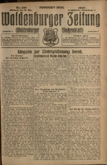 Waldenburger Zeitung, Jg. 66, 1920, nr 120