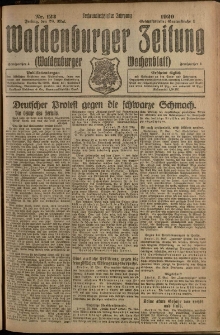 Waldenburger Zeitung, Jg. 66, 1920, nr 122