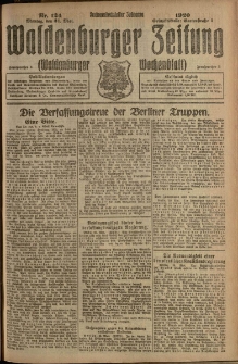 Waldenburger Zeitung, Jg. 66, 1920, nr 124
