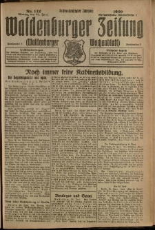 Waldenburger Zeitung, Jg. 66, 1920, nr 142