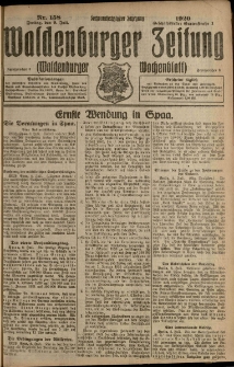 Waldenburger Zeitung, Jg. 66, 1920, nr 158