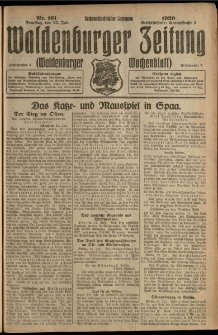 Waldenburger Zeitung, Jg. 66, 1920, nr 161