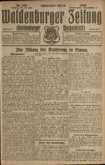 Waldenburger Zeitung, Jg. 66, 1920, nr 166